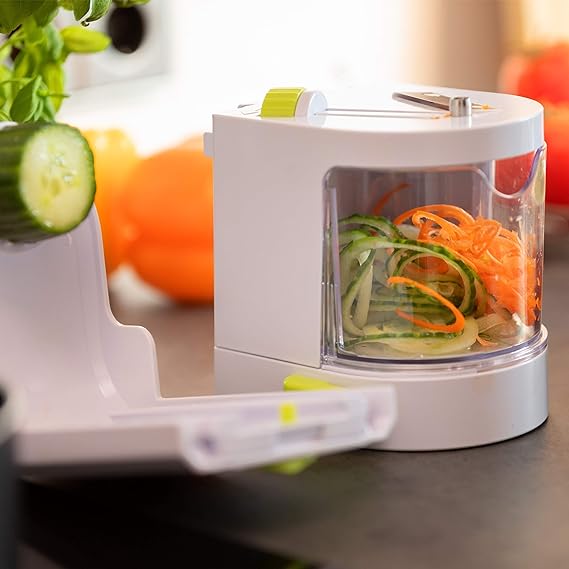 **"Twist & Slice™ Universal Food Spiralizer – Effortless Veggie Magic!"** 🥒✨