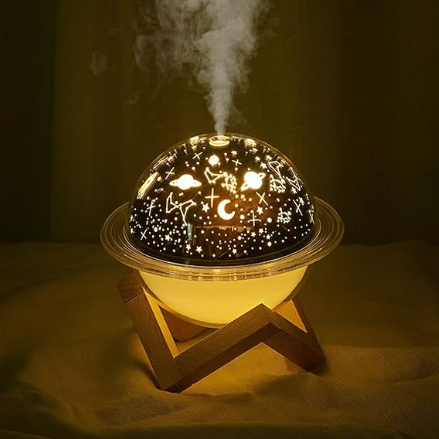 **"AuraMist™ Projector Humidifier – Soothing Mist with Mesmerizing Lights!"** 💨✨